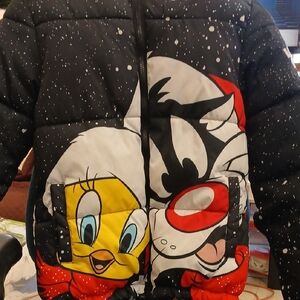 Members Only Black and White Looney Tunes Jacket